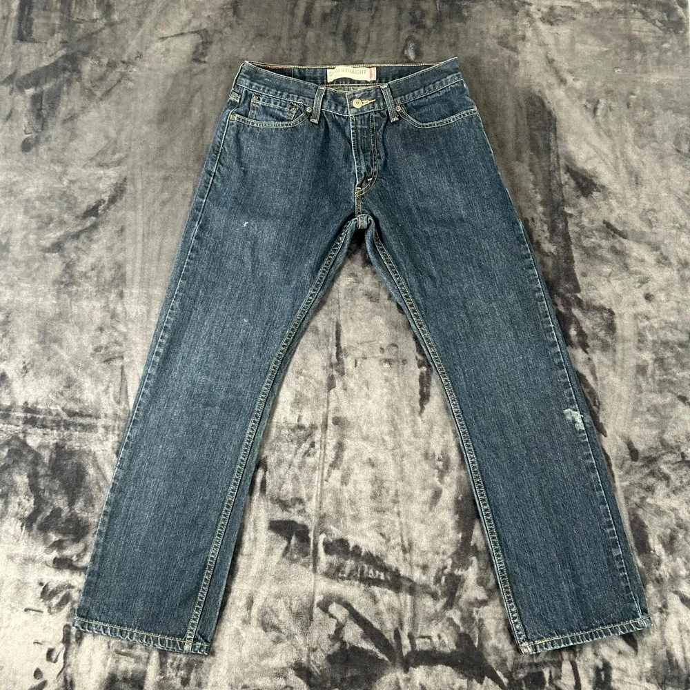 Levi's 514 Slim Straight Jeans Mens 32x30 Blue Dark Wash Denim 3360